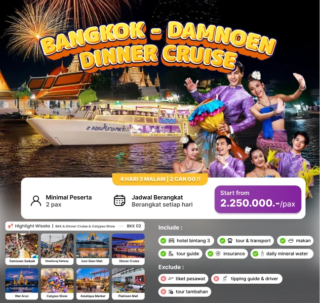 Bangkok – Damnoen Dinner Cruise 4D3N